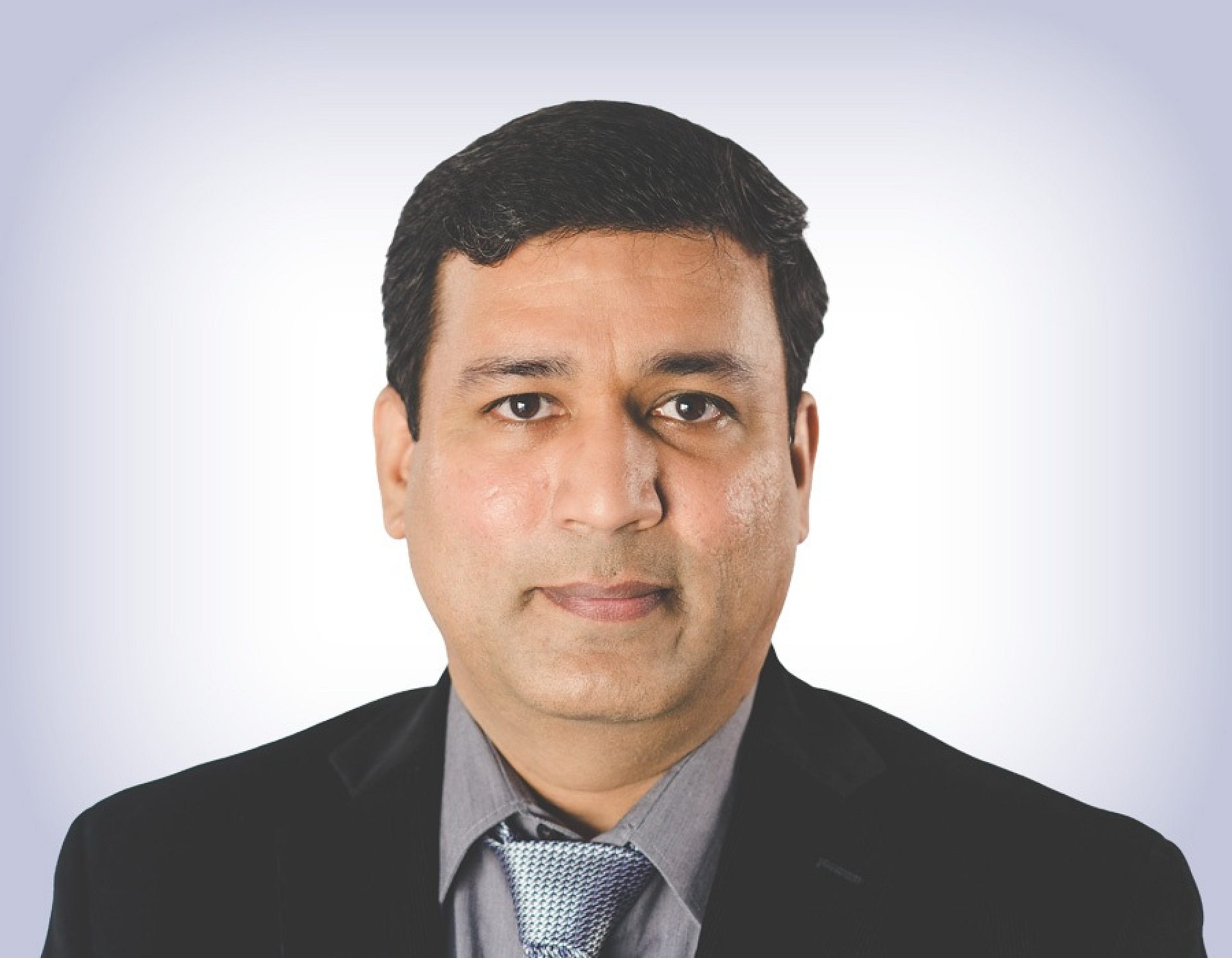 Headshot of vikram beemidi on white background
